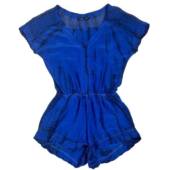 Gypsy 05 Pants - Gypsy 05 Blue Tie Dye Silk Romper